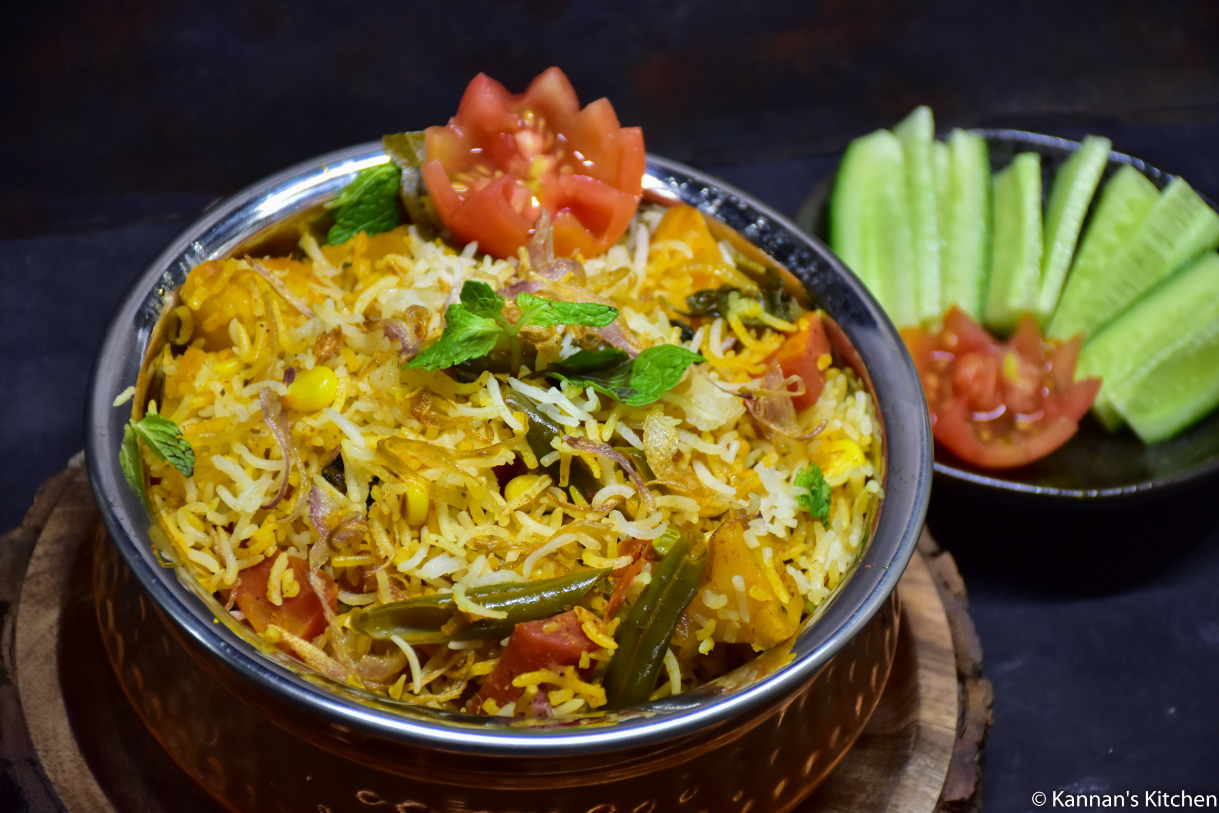 Hyderabadi Veg Dum Biryani - Kannan's Kitchen