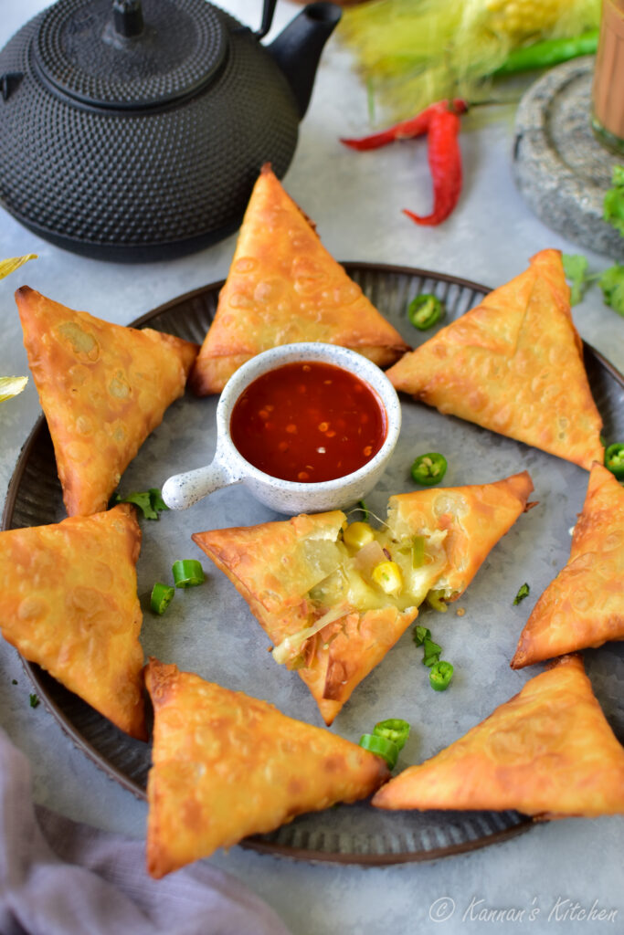 Cheese Corn Samosa