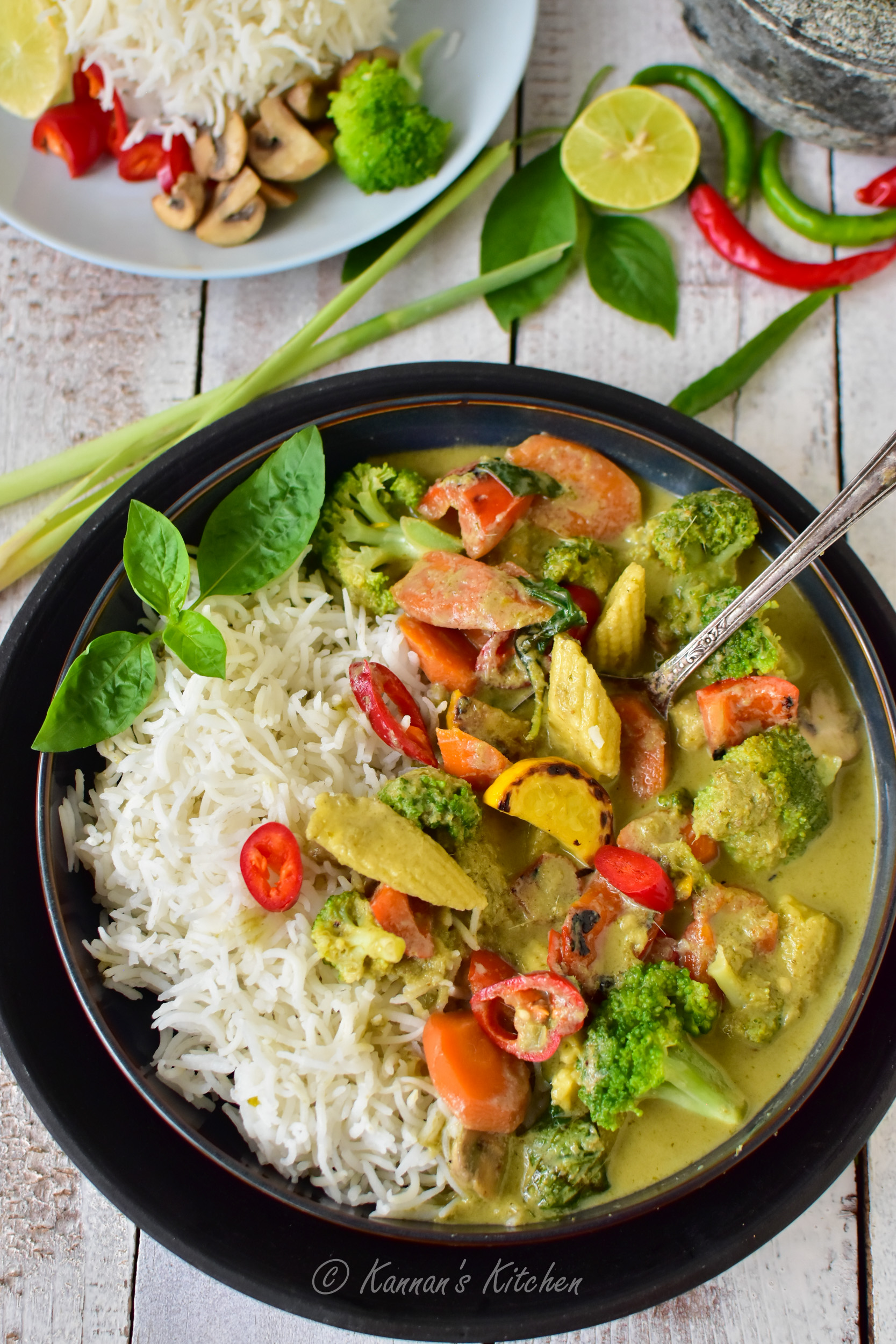 Veg Thai Green Curry - Kannan's Kitchen